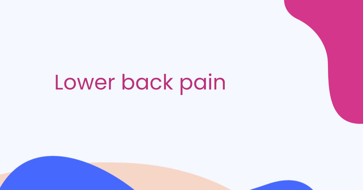 Lower back pain